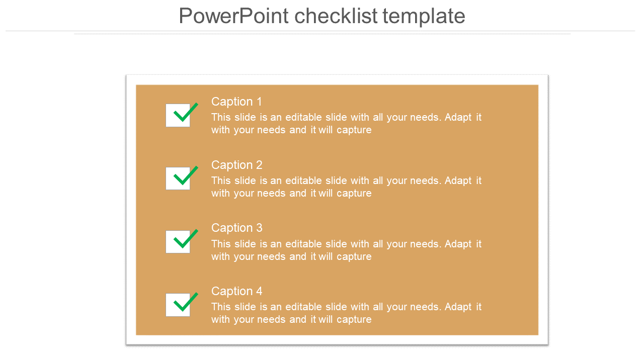 Incredible PowerPoint Checklist Template Presentation